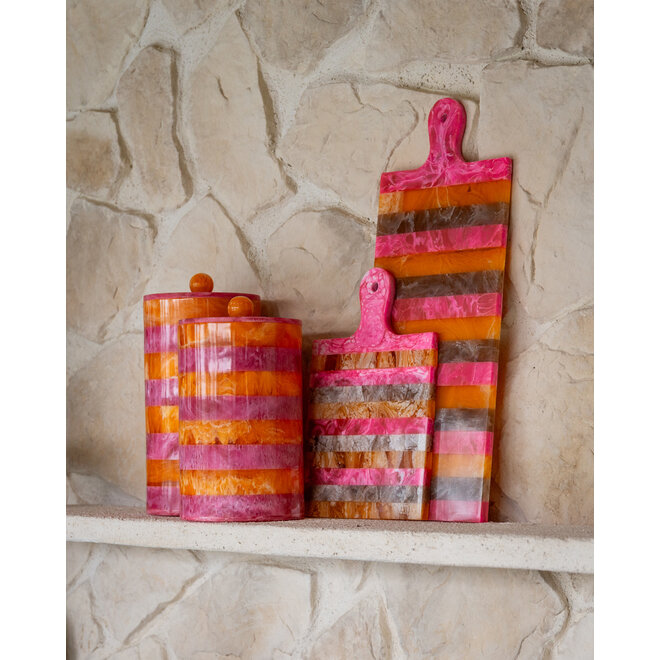 Opbergdoos Lilybelle pink/orange storage jar large