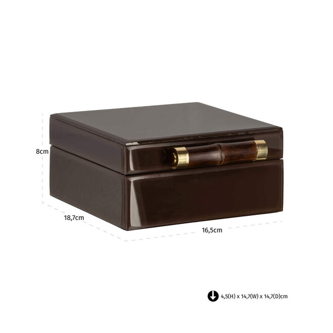 Opbergdoos Echo dark brown small