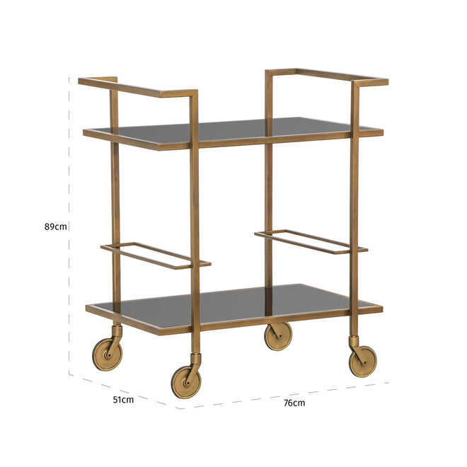 Trolley Xo brushed gold