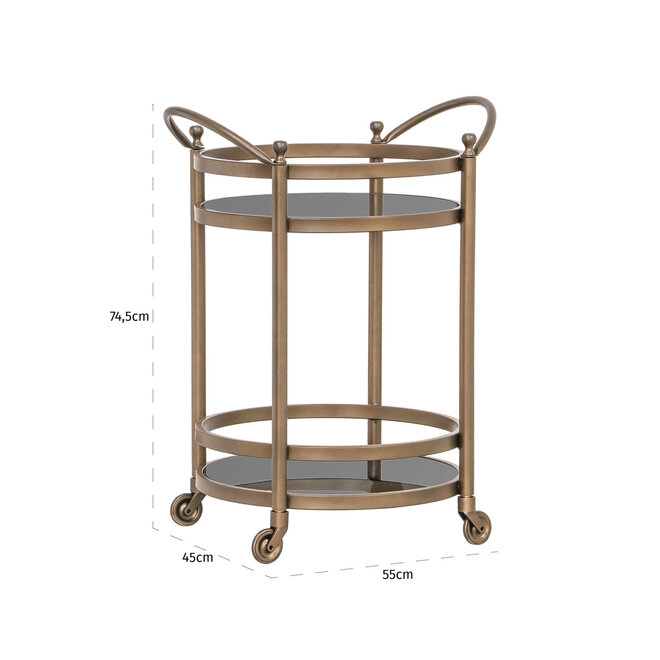 Trolley Hendricks brushed gold