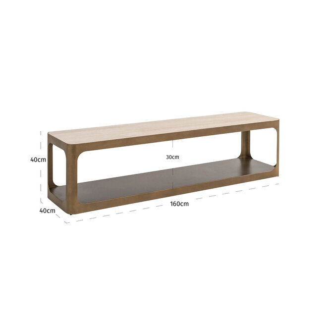 TV-meubel Claridge beige 160x40