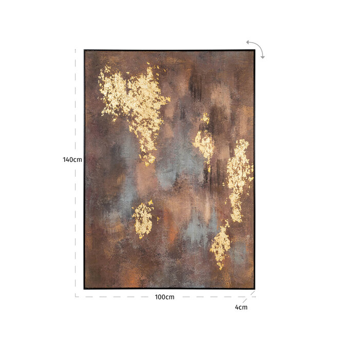Wall art Golden gleam gold