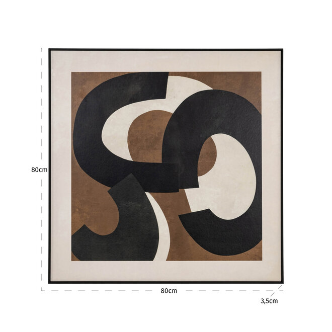 Wall art Euphoria brown right