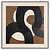 Wall art Euphoria brown left