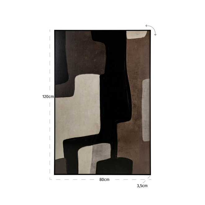 Wall art Mirage brown right