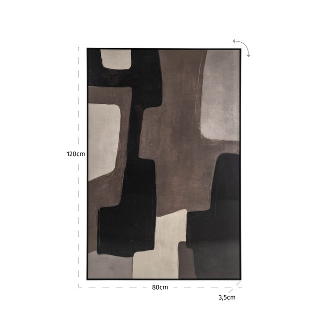 Wall art Mirage brown left