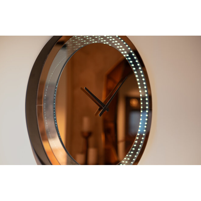 Wandlamp Julia brown - Led Clock