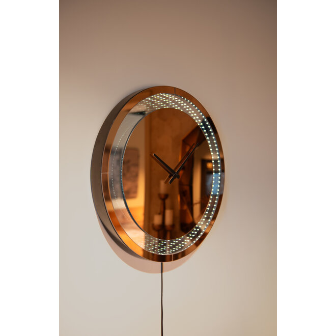 Wandlamp Julia brown - Led Clock