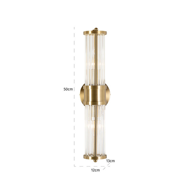 Wandlamp Lyan brushed gold