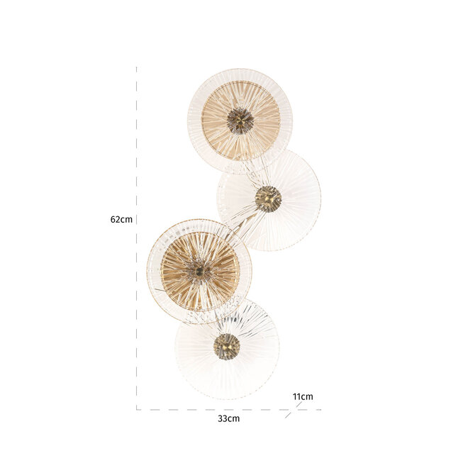 Wandlamp Linzi brushed gold