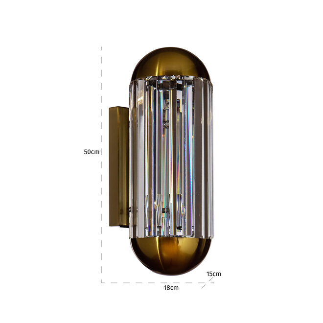 Wandlamp Anya bronze
