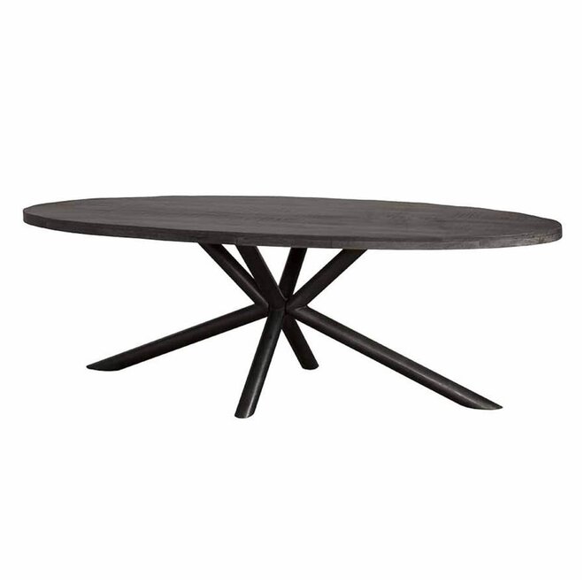 Selva Eetkamertafel zwart ovaal