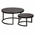 Viola Salontafel set zwart rond vanaf 55 cm