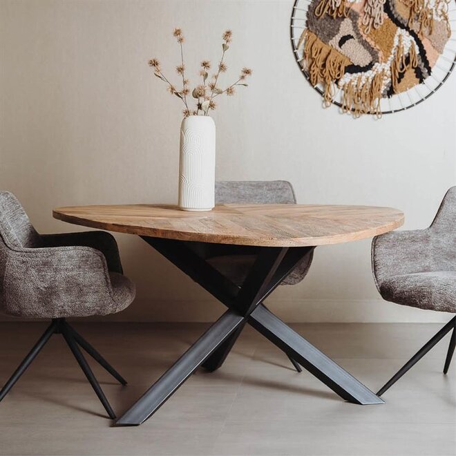 Trivero Eetkamertafel naturel 150 cm