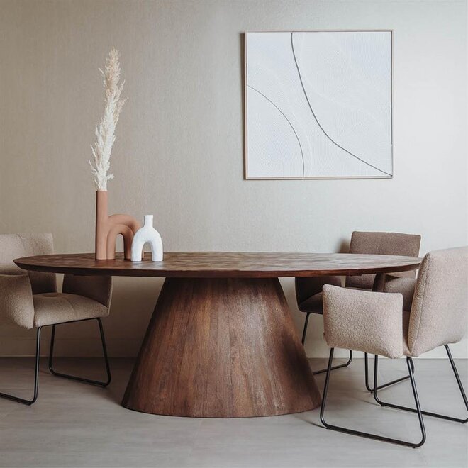 Premana Eetkamertafel bruin ovaal
