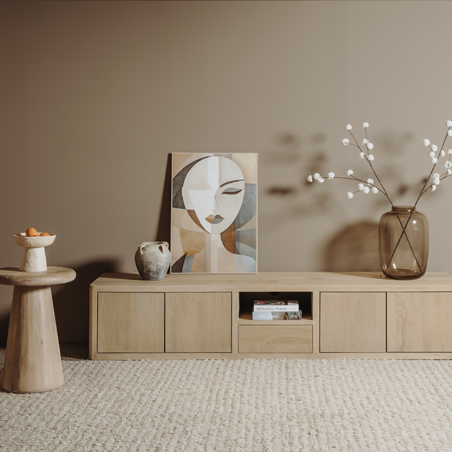 Asti Bijzettafel rond naturel 40 cm