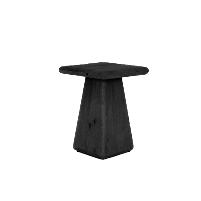 Asti Bijzettafel vierkant zwart 40 cm
