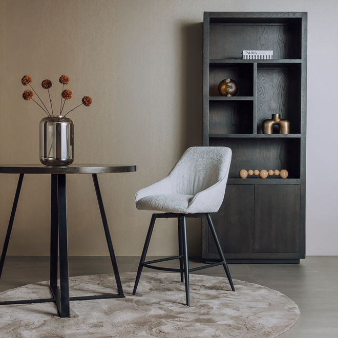 Scala Bartafel rond olijfbruin 100 cm