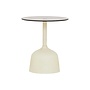 Elba Bijzettafel glas gebroken wit rond 40 cm