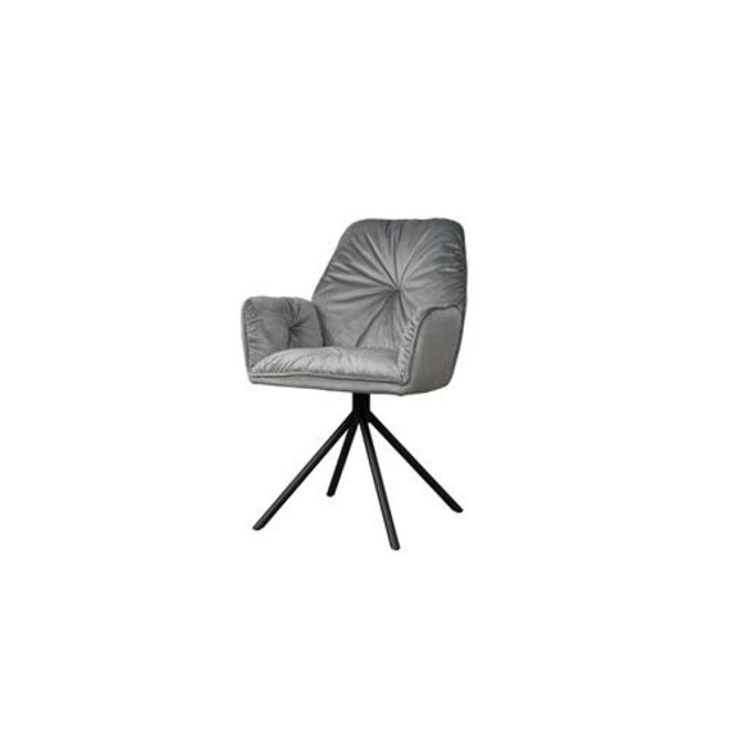 Palma Armstoel - fabric Bluvel 14 grey