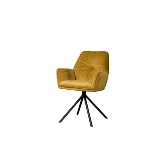 Palma Armstoel - fabric Bluvel 68 yellow