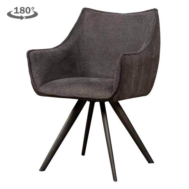 Riviera Armstoel - Brego 18 dark grey (draaibaar)