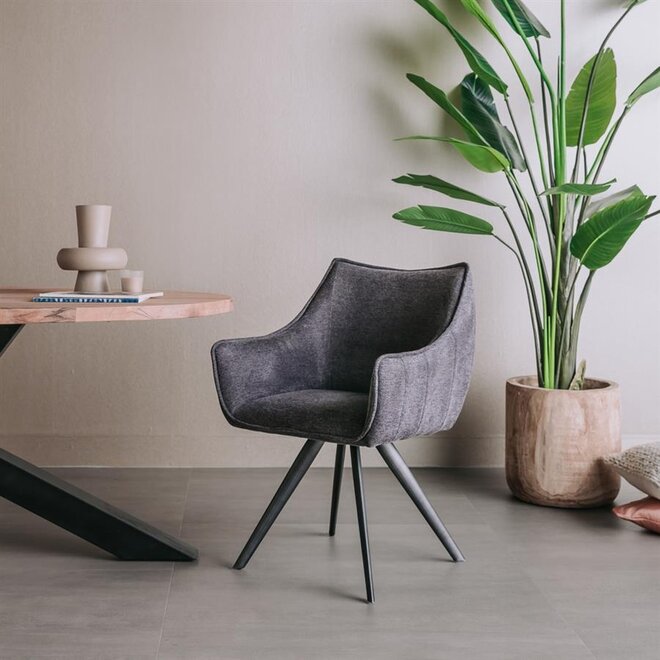 Riviera Armstoel - Brego 18 dark grey (draaibaar)