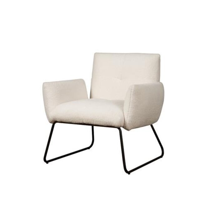 Dante Fauteuil - fabric Teddy MJ81 White