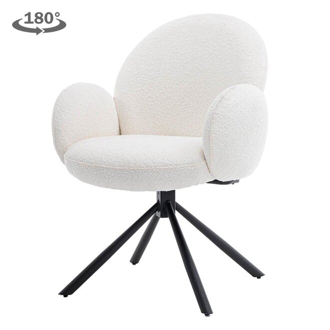 Imola Armstoel - Ascot 1 White (draaibaar)