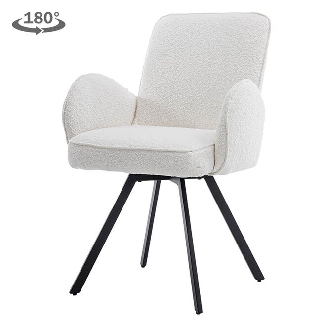 Livo Armstoel - Ascot 1 White (draaibaar)