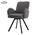 Livo Armstoel - Ascot 5 Anthracite (draaibaar)