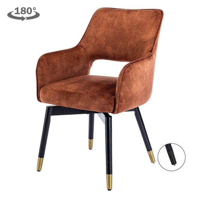 Lenno Armstoel - Adore 24 Copper (draaibaar)
