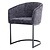Pellaro Armstoel - fabric Adore 29 Dark grey