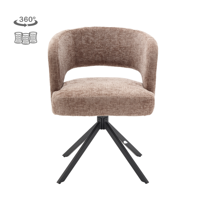Mura Armstoel - Haga 39 cappuccino (draaibaar)