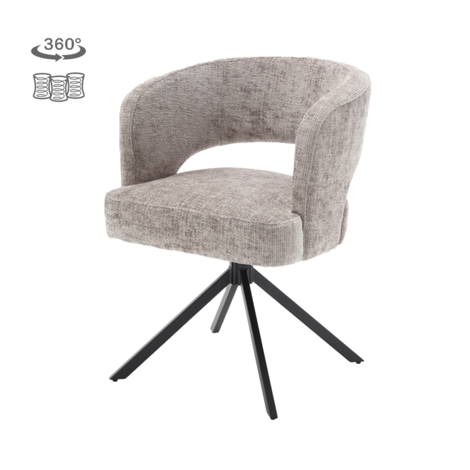 Mura Armstoel - Haga 09 silver (draaibaar)