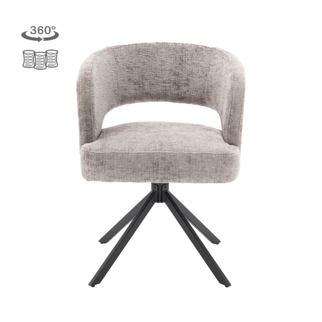 Mura Armstoel - Haga 09 silver (draaibaar)