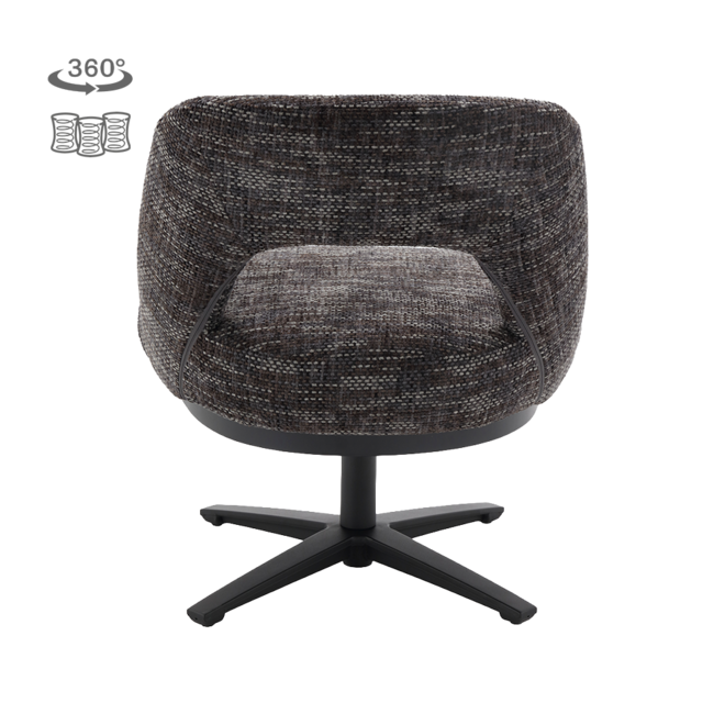 Caldes Lounge Stoel - TED 17 blue-grey (draaibaar)