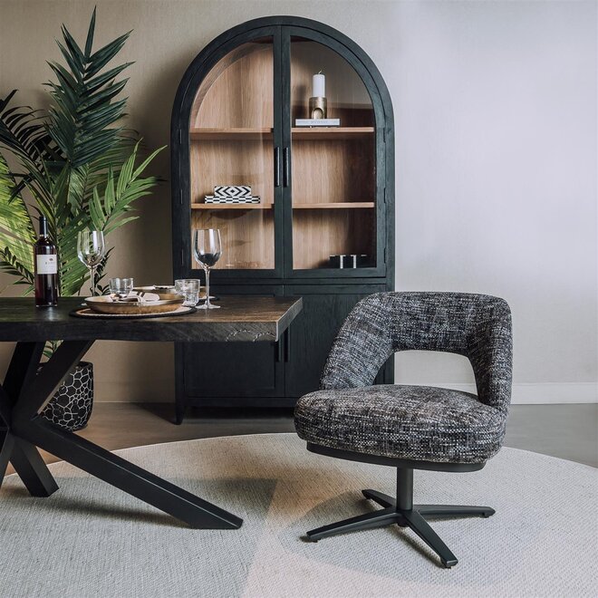 Caldes Lounge Stoel - TED 17 blue-grey (draaibaar)