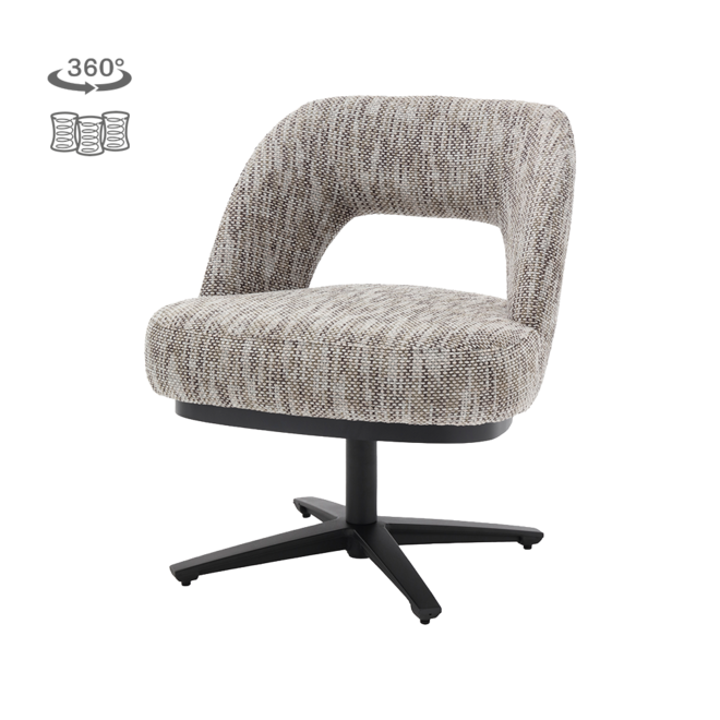 Caldes Lounge Stoel - TED 8 white-grey (draaibaar)