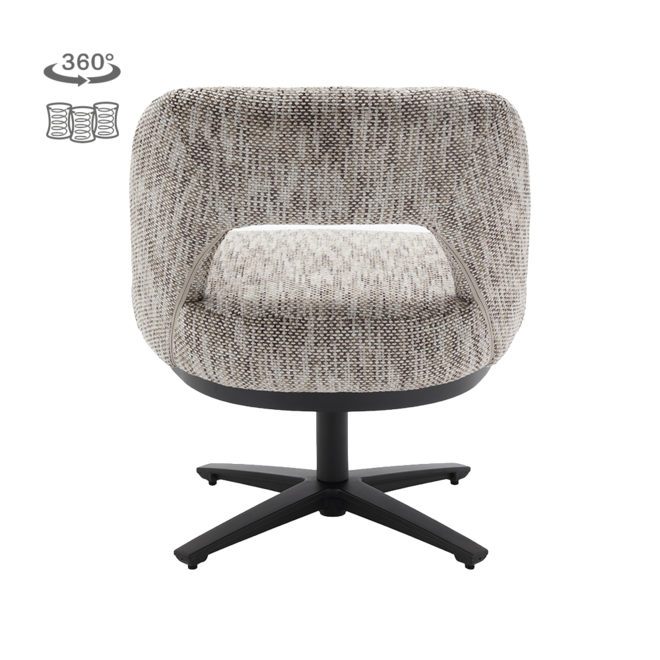 Caldes Lounge Stoel - TED 8 white-grey (draaibaar)
