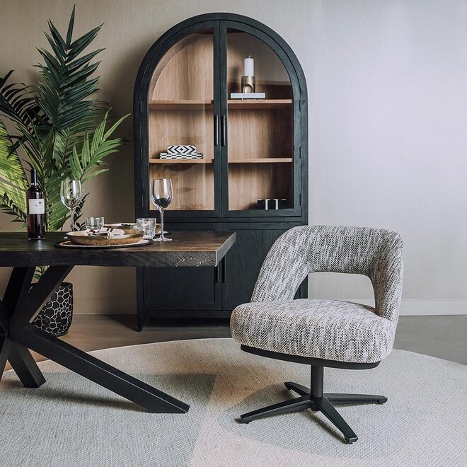 Caldes Lounge Stoel - TED 8 white-grey (draaibaar)