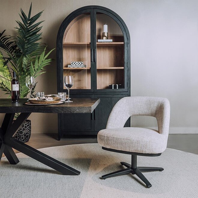 Caldes Lounge Stoel - TED 24 off white (draaibaar)