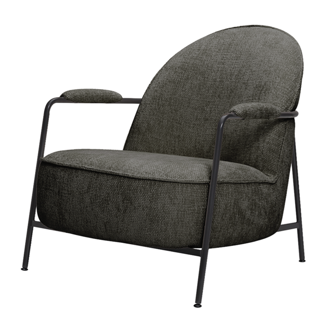 Amelia Fauteuil - fabric Haga 16 charcoal