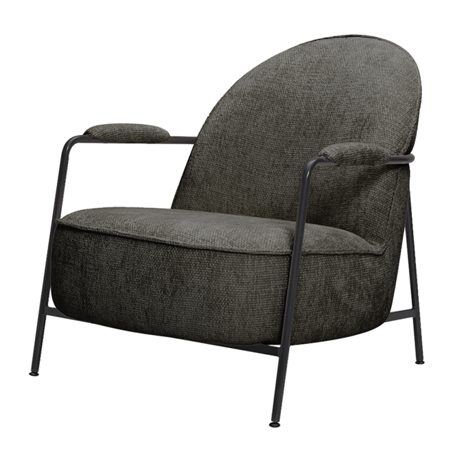 Amelia Fauteuil - fabric Haga 16 charcoal