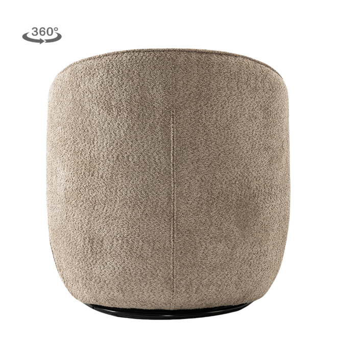 Belvi Fauteuil - fabric AJ3019-11 Beige (draaibaar)