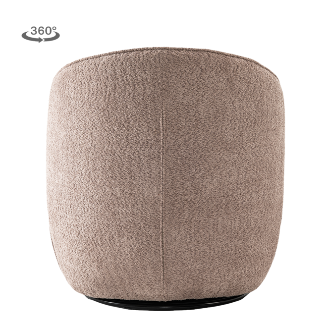 Belvi Fauteuil - fabric AJ3019-13 Old pink (draaibaar)