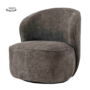Belvi Fauteuil - fabric AJ3019-20 Dark grey (draaibaar)