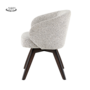 Brescia Armstoel - Puente 06 beige white - Espresso (draaibaar)