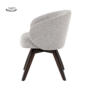 Brescia Armstoel - Puente 09 light grey- Espresso (draaibaar)