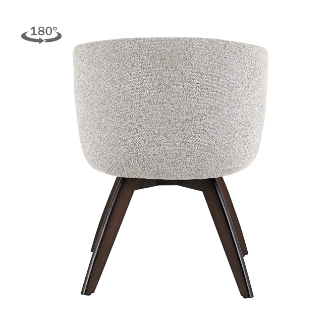 Brescia Armstoel - Puente 09 light grey- Espresso (draaibaar)